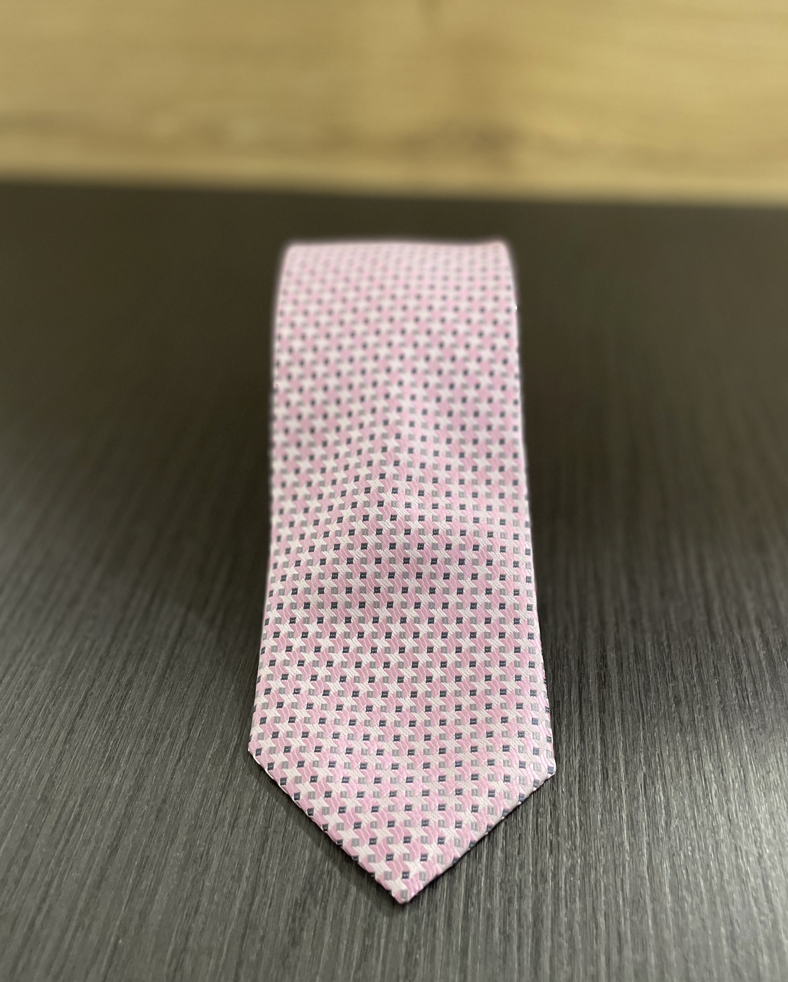 Γραβάτα αντρική ροζ με σχέδιο 1736 φωτογραφία